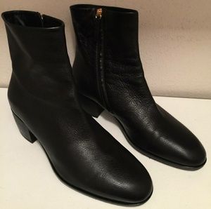 Giuseppe Zanotti Black Leather Side Zip Boots
